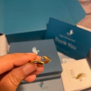 Dainty 14K Gold Plated Ring • Minimalist Zircon Stone • Tarnish Free